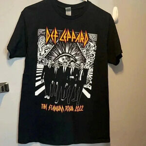 2022 def leppard the stadium tour tshirt size med concert tshirt